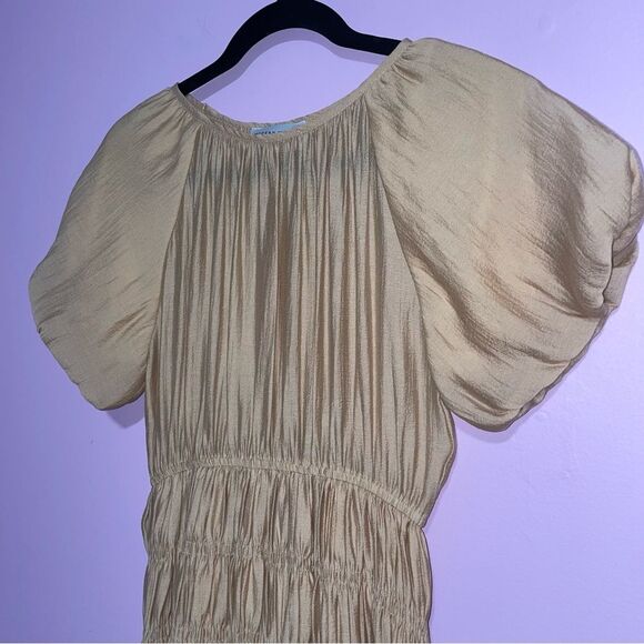 Modern Citizen Smocked Midi Dress Sage Women Size S Minimalist Cottage Prairie - Picture 3 of 11